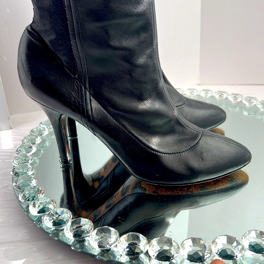 DOLCE & Gabbana black Stretch leather jersey ankle boots size 41 - Picture 4 of 17